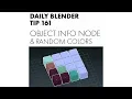 Daily Blender Tip 161 - Random colors with the Object Info node