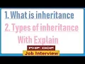 3 What is inheritance Types of inheritance With Explain in PHP OOPS