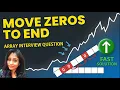 Move All Zeros to the End of Array Java JavaScript DSA Interview Question
