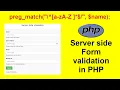 Server side Form validation in PHP PHP Form validation with Source Code