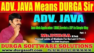 Adv JAVA Java Web Application JDBC Servlet JSP in Simple Way Part-1 by Durga Sir