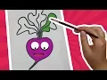 INTERACTIVE COLORING PAGES VEGETABLES FOR KIDS