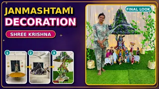 Fan made idea - Govardhan parvat Janmashtami setup