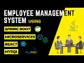 Employee Management System Project using React JS Spring Boot MySQL Spring Boot Microservices