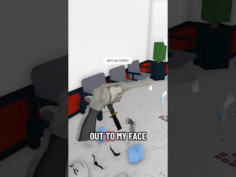TROLLING As A SHERRIF GUN IN MM2... #roblox #shorts