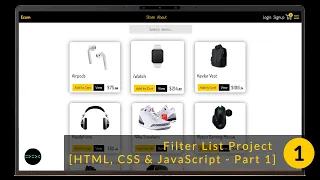 Filter Search List Project with HTML CSS JavaScript - Part 1