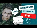 Linkedin skill assessment HTML top 5 badge