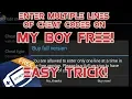 EFFECTIVE TRICK for Adding Multiple-liner Cheat Codes My Boy Free
