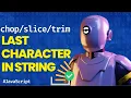 How do I trim off last character in string using Javascript - Stack Overflow Problem