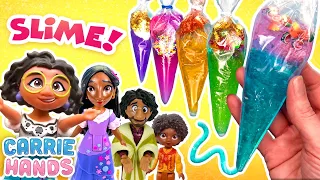 Carrie Hands Makes Rainbow Piping Bag Slime With Encanto | Carrie Hands Gets Crafty