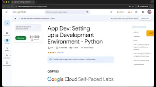 App Dev Setting up a Development Environment - Python GSP183