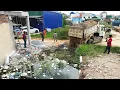 Download Lagu Completed Project pushing soil to dirty flood pond by Mitsubishi DBF2 Bulldozer and Trucks