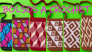Modelos de bolsos a crochet en punto bajo