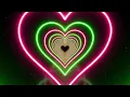 Best quality Pink and Green Heart tunnel Background for your screen Long Abstract Background 4K