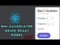 Build a BMI CALCULATOR using React Hooks Mini Project Complete 2022
