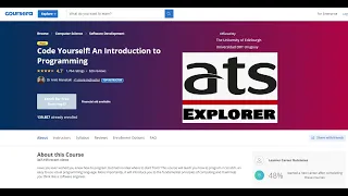 Coursera Code Yourself An Introduction to Programming Week 1 Quiz 1 ATS Explorer