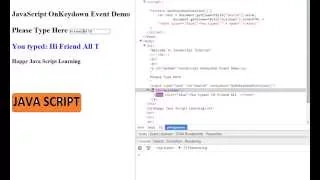 KEYDOWN EVENT IN JAVASCRIPT DEMO