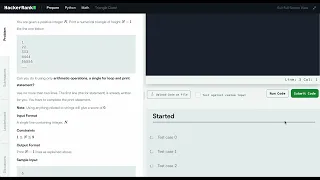 Hackerrank Python Solution Math - Python Triangle Quest