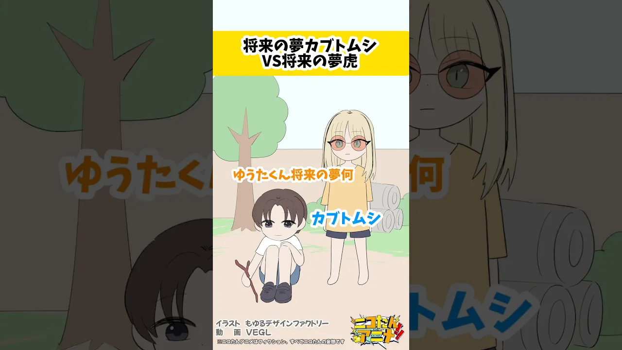 虎の圧勝で草 #ニコたんアニメ