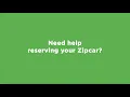 Reserving your Zipcar