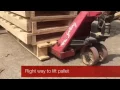 Right way to use pallet jack