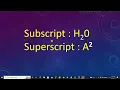 Sub subscript tag sup superscript tag - html 5 Bangla HSC ICT Concept IT Learning