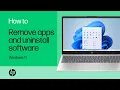 How to remove apps and uninstall software in Windows 11 HP Notebooks HP Support