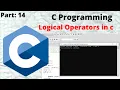 Logical Operators in c operators in c Comparison operators in c greater than less than