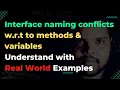 Interface method and variable naming conflicts Interface in Java