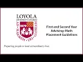 Math Placement Guidelines
