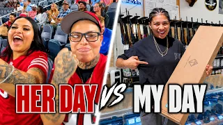 WE SPLIT UP FOR THE DAY HER POV VS MY POV