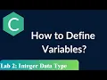 Defining Variables Using Format Specifier in C Robo CAD Coding