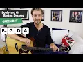 Download Lagu Boulevard Of Broken Dreams Acoustic Guitar Tutorial - Chords \u0026 SOLO! Green Day