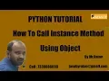 python Tutorial How To Call Instance Method Using Class-name By Ratan Sir