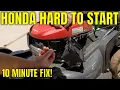 Honda Lawnmower Hard To Start - 10 Minute 10 Fix