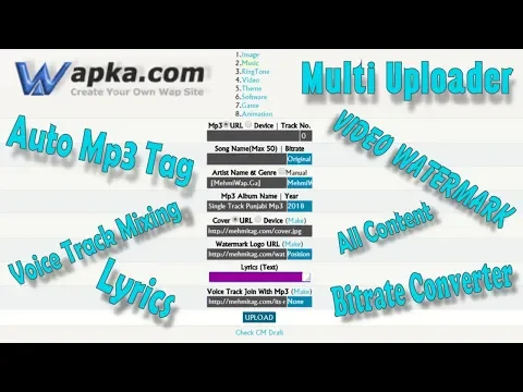 Download MP3 How Add Multi Uploader Auto Mp3 Tag Video Watermark Code On Wapka Site