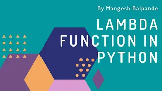 Lambda Functions in Python Anonymous Functions in Python Python Tutorial Brainwaves