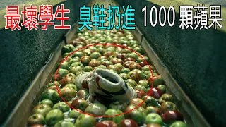 最壞學生,把臭鞋扔進1000顆蘋果裏,造成重大損失!校長都不管