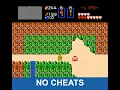 TAS FDS Zelda 1 Minus World without cheat codes Item Glitch Warp Bomb cave exit