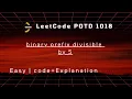 LeetCode 1018 Binary Prefix Divisible by 5 Easy Explanation C Code