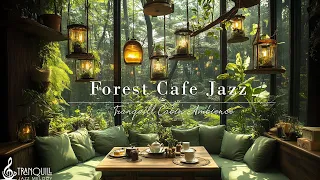 Forest Cafe Jazz Music | Morning Tranquill Jazz With Nature Therapy For Stress Relief, Study & Wo...