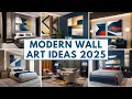 Modern Wall Art Ideas 2025 Stylish Bedroom Living Room Decor Bold Accents Inspiration