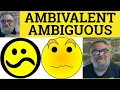 Ambivalent Meaning - Ambiguous Definition