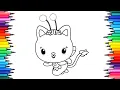 How To Coloring Pandy Paws from Gabby s Dollhouse Cute Easy Way Of Drawing for Kids