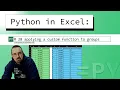 Apply a custom function to grouped data Python in Excel 28