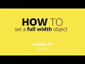 How to SET A FULL WIDTH OBJECT in WebSite X5