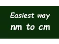 Convert Nanometer to Centimeter nm to cm - Formula Example Convertion Factor
