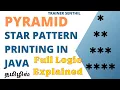How To Solve Pyramid Star Pattern Program using Java Full Logic Explained in Tamil