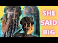 Extra jumbo box braids rubber band method Beginner Friendly