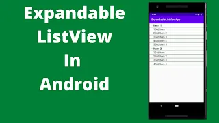 Expandable ListView in Android Java Android Studio Tutorial - Quick Easy